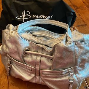 B. Makowsky Silver Handbag